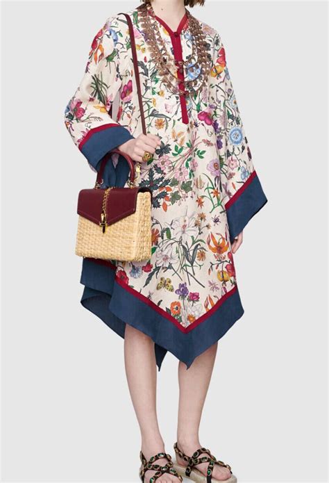 gucci black flower dress|gucci floral kimono.